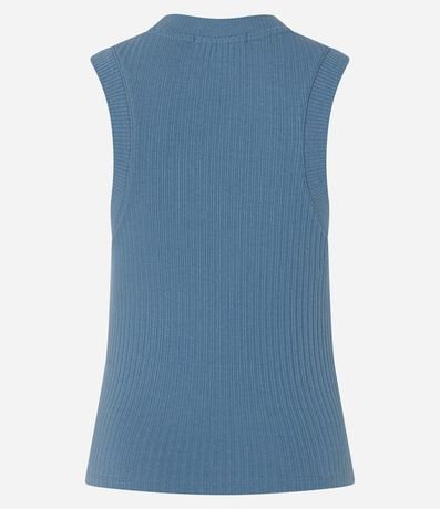 Blusa sin Manga en Rib con Textura Acanalada 8