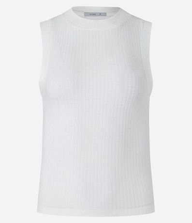 Blusa sin Manga en Rib con Textura Acanalada 5