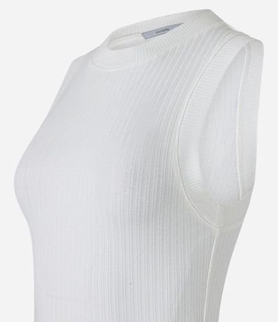 Blusa sin Manga en Rib con Textura Acanalada 6