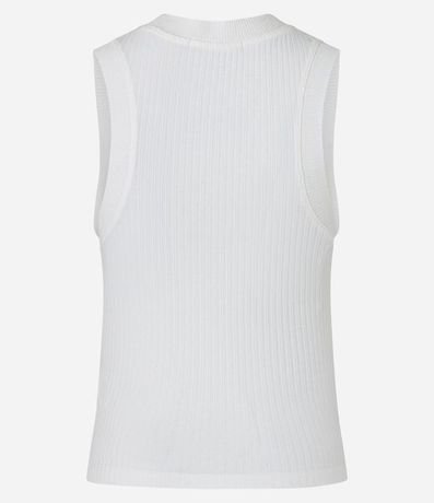 Blusa sin Manga en Rib con Textura Acanalada 7