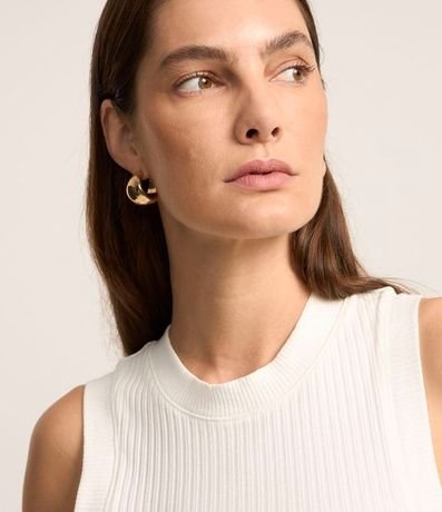 Blusa sin Manga en Rib con Textura Acanalada 4