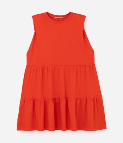 Vestido Corto Muscle Tee en Algodón con Volados Marias Curve & Plus Size 5