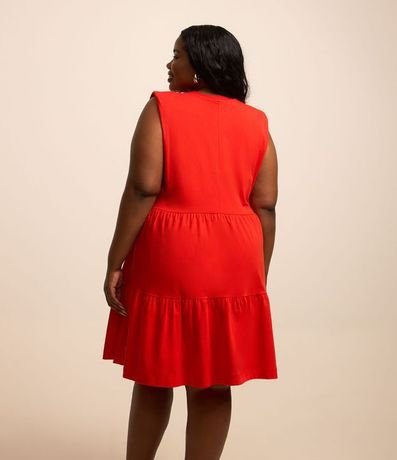Vestido Corto Muscle Tee en Algodón con Volados Marias Curve & Plus Size 3