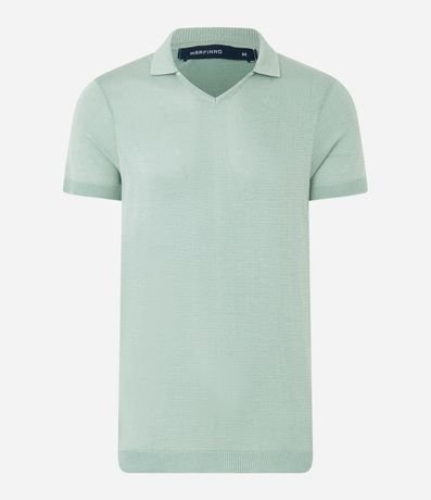 Remera Polo en Punto con Cuello V 5