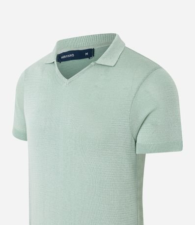 Remera Polo en Punto con Cuello V 6