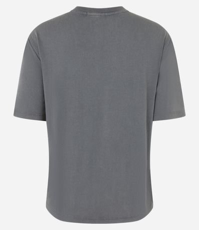 Blusa T-shirt en Algodón Desteñido con Manga corta 6
