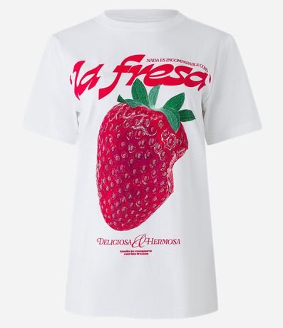 Remera en Algodón con Estampa Frutilla 4