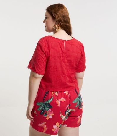 Blusa en Laise con Agujeritos Curve & Plus Size 3