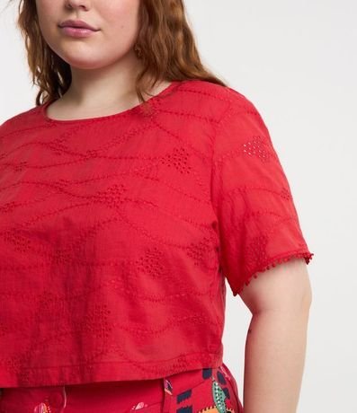 Blusa en Laise con Agujeritos Curve & Plus Size 4