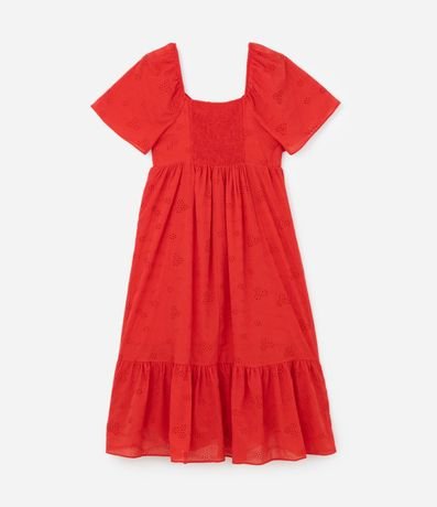 Vestido Midi en Laise con Manga Abullonada Curve & Plus Size 6