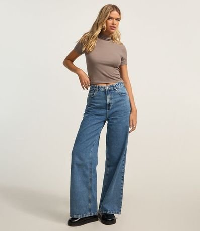 Blusa en Rib con Cuello Alto 2