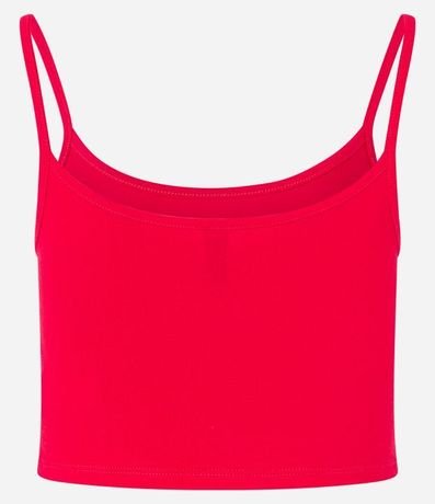 Blusa Musculosa Cropped en Algodón con Breteles Finos 5