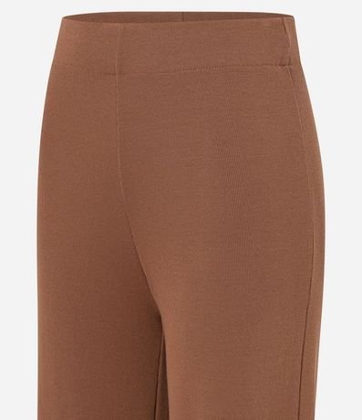 Pantalón Pantalona en Rib con Textura Acanalada y Cintura Elástica 6