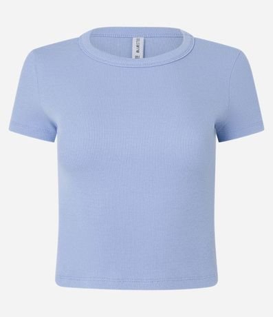 Blusa en Rib Acanalada con Manga Corta 3