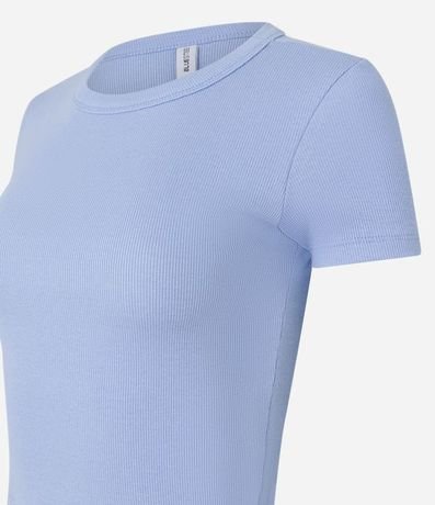 Blusa en Rib Acanalada con Manga Corta 4
