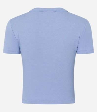 Blusa en Rib Acanalada con Manga Corta 5