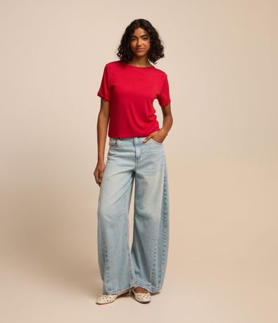 Blusa Básica en Viscosa con Manga Dobrada 3