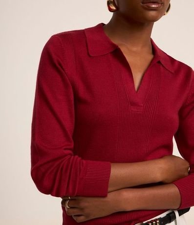 Blusa de Punto con Cuello Polo 4