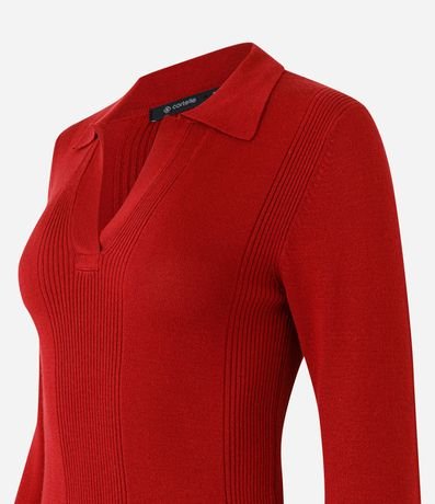 Blusa de Punto con Cuello Polo 9