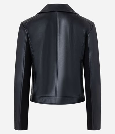 Campera Biker en PU con Punto Roma en la Manga 9
