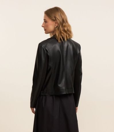 Campera Biker en PU con Punto Roma en la Manga 3