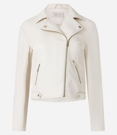 Campera Biker en PU con Punto Roma en la Manga 4