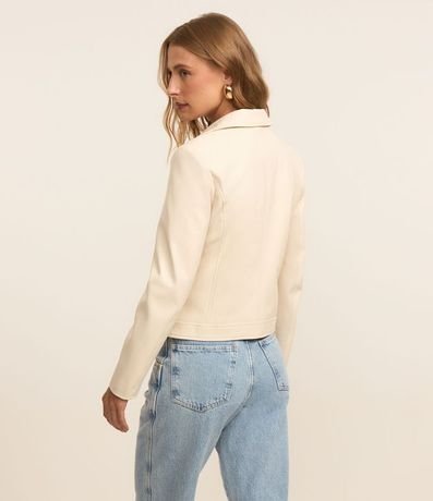 Campera Biker en PU con Punto Roma en la Manga 2