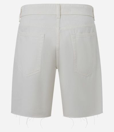 Bermuda Slim Jeans con Desgastes y Barra a Hilo 2