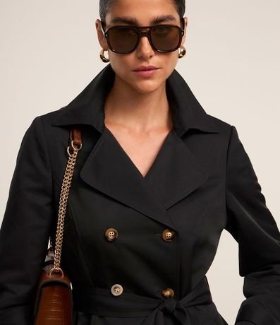 Buzo Trench Coat Alfaiatado con Detalles Acetinados 5