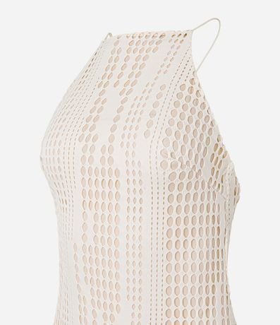 Vestido New Midi con Textura Agujerito y Espalda Abiertas 5