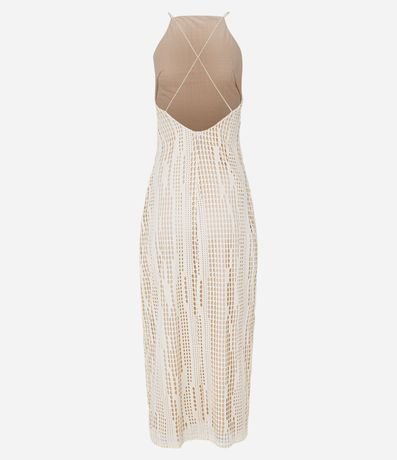 Vestido New Midi con Textura Agujerito y Espalda Abiertas 6