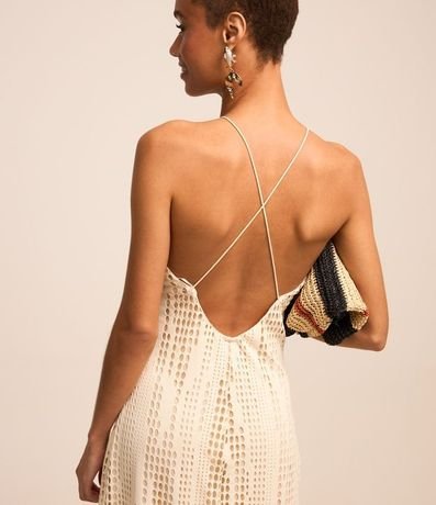 Vestido New Midi con Textura Agujerito y Espalda Abiertas 3