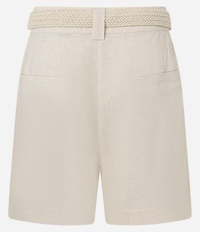 Short en Viscolino con Cinturón de Ráfia 7