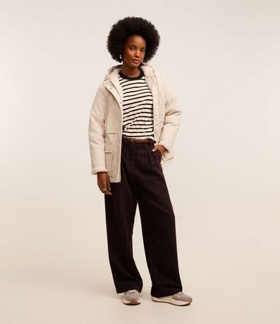 Campera Parka Gomosa en PU con Forro Peluche 2