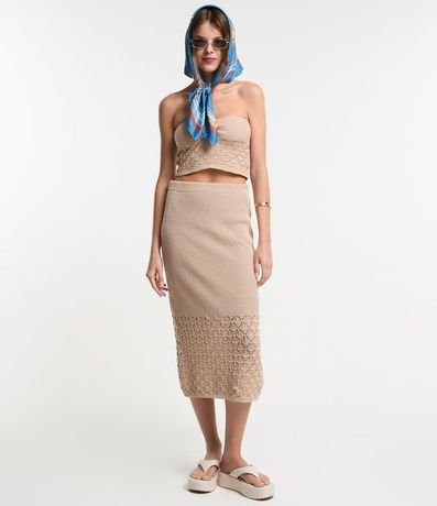 Blusa en Punto Sin Breteles y Fruncido en el Busto 2