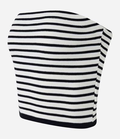 Blusa sin breteles de Punto Rayado 5