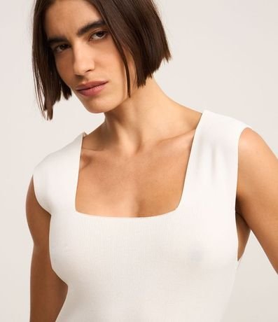 Blusa en Punto con Escote Cuadrado y Bretel Ancho 4