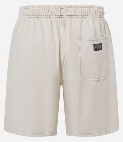Bermuda Jeans con Cintura Elástica Bolsillos y Tag Aplicado 2