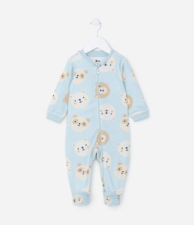 Mono Infantil en Plush con Estampa de Ositos - RN a 24 meses