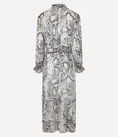 Vestido Midi en Chiffon con Estampa Animal Print 4