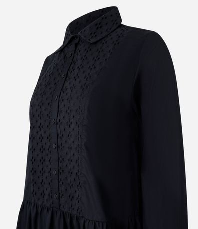 Vestido Corto de Tricolina con Detalle de Lazo Delantero 6