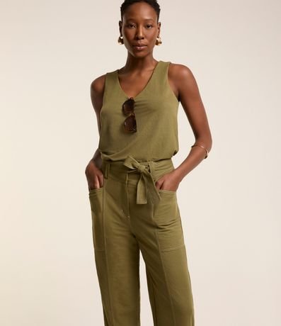 Pantalón Piquet Pespontada con Faixa 2