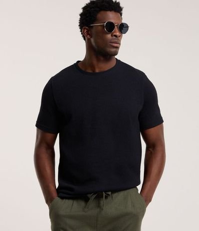 Remera Texturizada en Media Malla