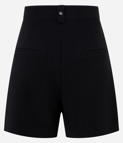 Short Cintura Alta Sastre con Pliegues y Hebillas 6