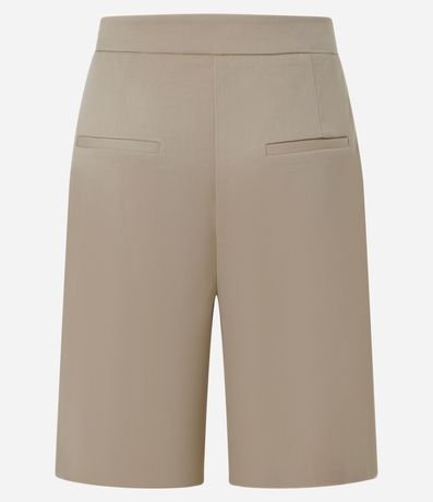 Bermuda Reta Sastrería con Solapas y Pliegues 6