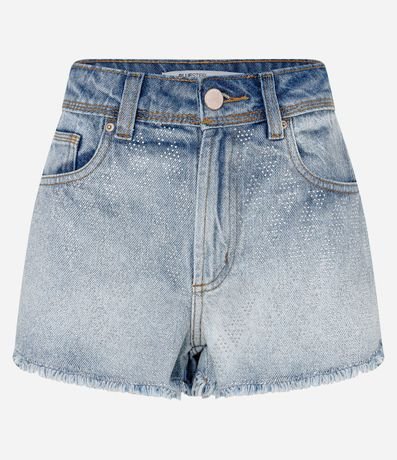 Short Boyfriend en Jeans con Deshilachados y Brillos 4