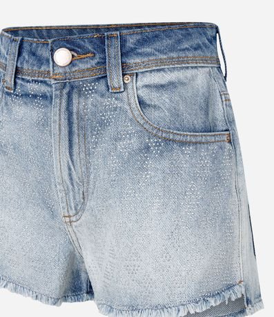 Short Boyfriend en Jeans con Deshilachados y Brillos 5