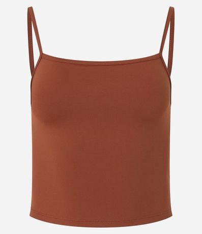 Top Cropped de Poliamida con Breteles Finos 3