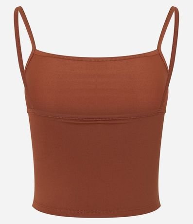Top Cropped de Poliamida con Breteles Finos 4
