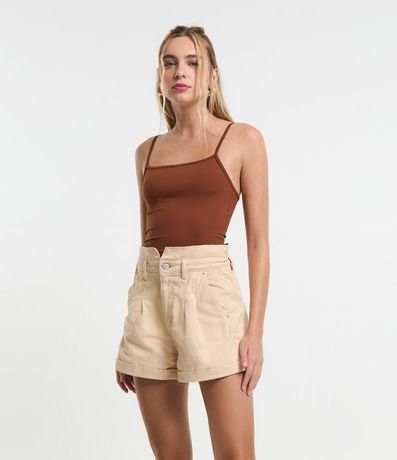 Top Cropped de Poliamida con Breteles Finos 2